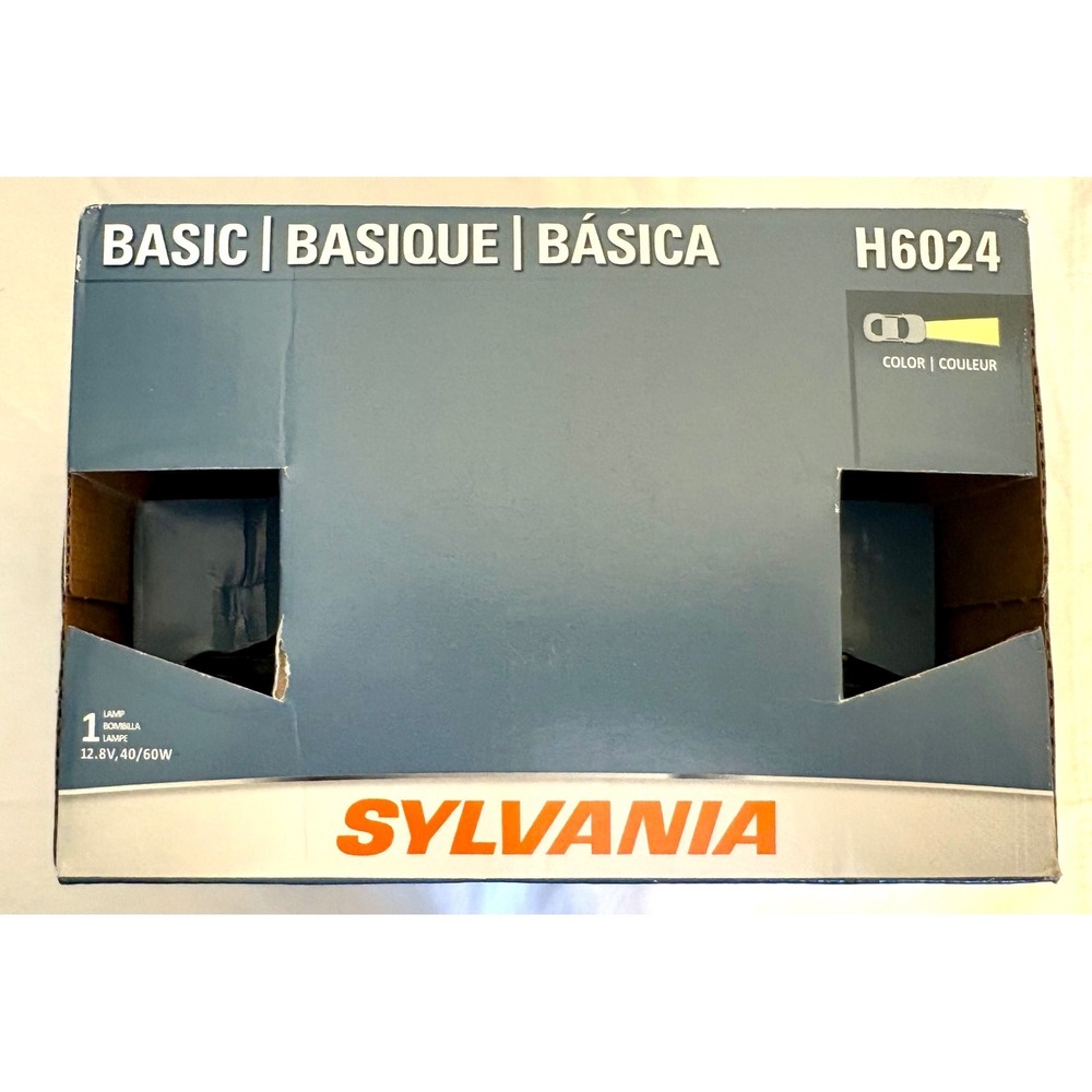 2- Sylvania H6024 Basic Halogen Sealed Beam Headlight 12.8V 40/60W 1 Pack Lamp